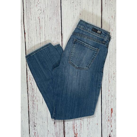 Kut from the Kloth Jeans Womens Sz 4 Catherine Ankle Straight Leg Medium Wash - Picture 3 of 13